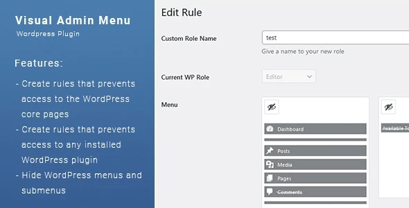 Visual Admin Menu